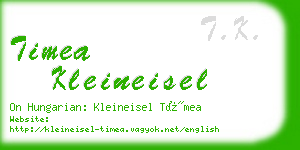 timea kleineisel business card